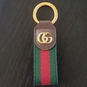 GUCCI CLASSIC GREEN/RED KEYCHAIN